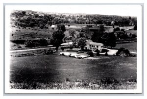 RPPC Birds Eye View Janet's Farm Erie Barge Canal Newark New York Postcard W15