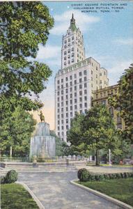 Court Square Showing Fountain and Columbian Mutual Tower Memphis Tennessee