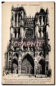 Old Postcard Amiens cathedral