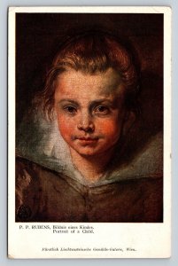 P. P. Rubens Portrait of a Child Vintage Postcard 1235