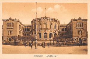 Kristiania Norway Storthinget Exterior View Antique Postcard J80725