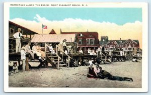 Point Pleasant Beach NJ Boardwalk Postcard New Jersey Shore