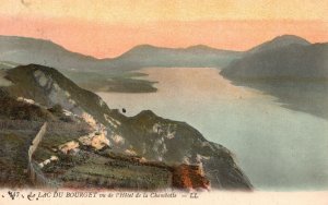 Vintage Postcard Le Lac Du Bourget Vu De L'Hotel De La Chambotte France