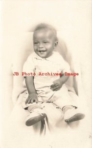 Black Americana, RPPC, Studio Shot, Happy Smiling Boy, Photo