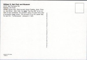 Postcard Actor William S. Hart - Two Gun Bill, cowboy, silent screen 