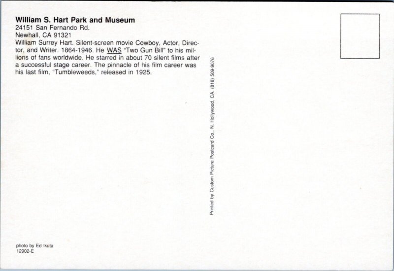 Postcard Actor William S. Hart - Two Gun Bill, cowboy, silent screen 