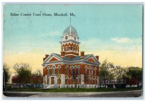 1913 Exterior View Saline County Court House Marshall Missouri Vintage Postcard