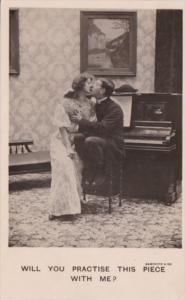 Bamforth Romantic Couple At Piano Will You Practice This Piece With Me 1907 R...