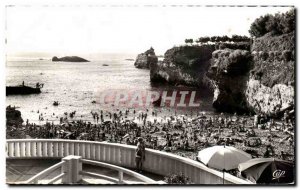 Postcard Old Port Vieux Biarritz and the Rock of the Virgin