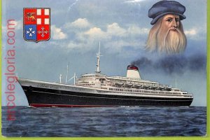 af7367 - SAN MARINO - VINTAGE POSTCARD Postcards - SHIP Leonardo da Vinci-