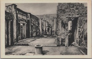 Italy Pompei, Pompeii Casa del Poeta Tragico Vintage Postcard C137