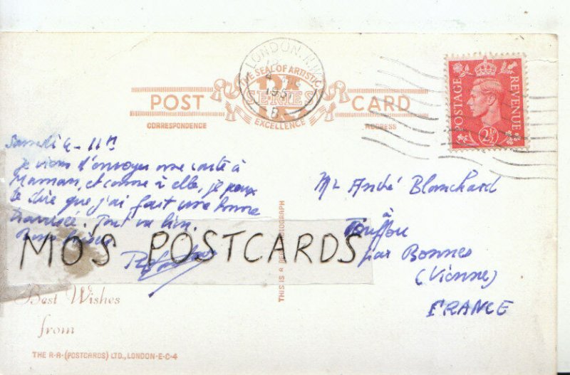 Genealogy Postcard - Blanchard - Touffou - Par Bonnes - Vienne - France -  8957A