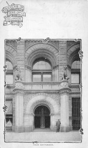 1904 Prudential Office Newark NJ Main Entrance Souvenir Postcard