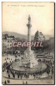 Postcard Old Marseille Fontaine Cantini