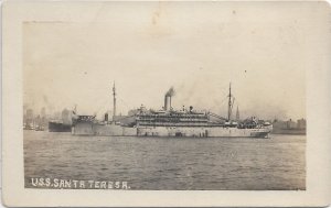 WW1 Transports RPPC: USS Santa Teresa, Mint (N7353)