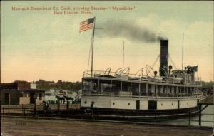 New London CT Montauk Steamboat Co Dock c1910 Postcard
