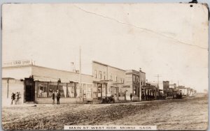 Morse Saskatchewan Main Street SK Sask Cafe Hotel RPPC Postcard H60 *as is