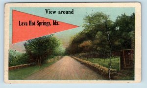LAVA HOT SPRINGS, ID Idaho ~ PENNANT  Postcard ~ Road Scene c1910s