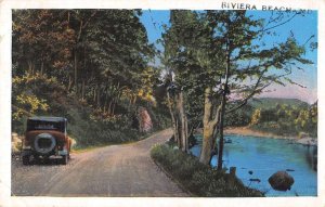 Riviera Beach Maryland Scenic View Car Driving Vintage Postcard AA56219