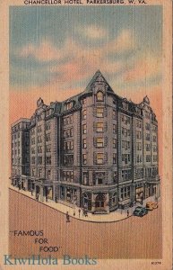 Postcard Chancellor Hotel Parkersburg West Virginia