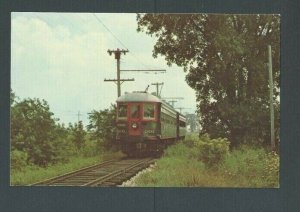 Post Card Illinois Railway Museum Shows A Two Car Train