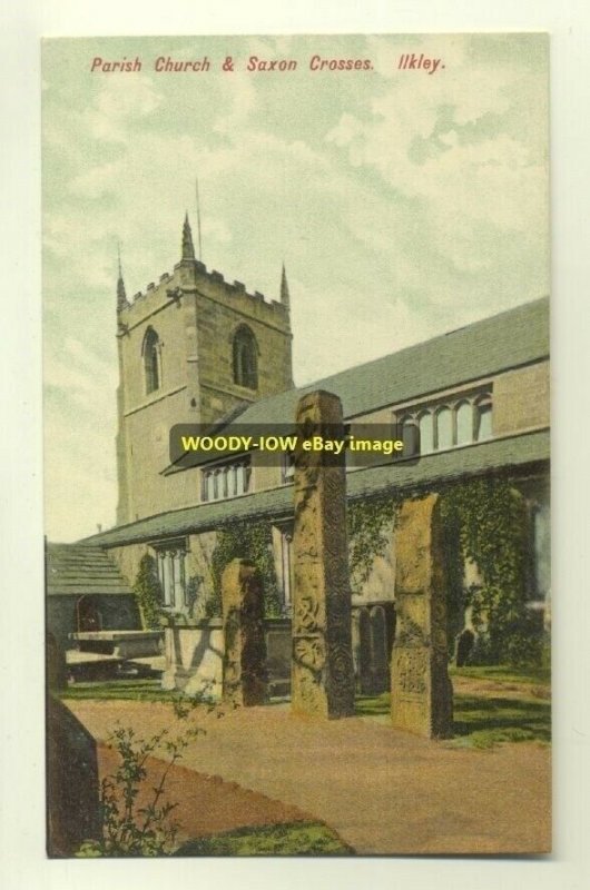 cu0524 - Parish Church , Ilkley , Yorkshire - postcard