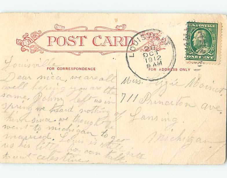 Bent Divided-Back PARK SCENE Canton Ohio OH hk8106