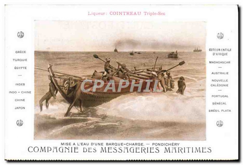 Old Postcard Boat couriers Maritime Development of the Company & # 39eau d & ...