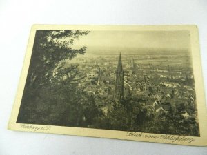 Vintage Postcard Freiliurg i. B. Blick vom Schlafslierg Germany Town Scene
