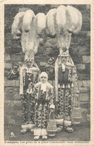 Belgian folk types costumes Les gilles de la place Communale... Jemappes