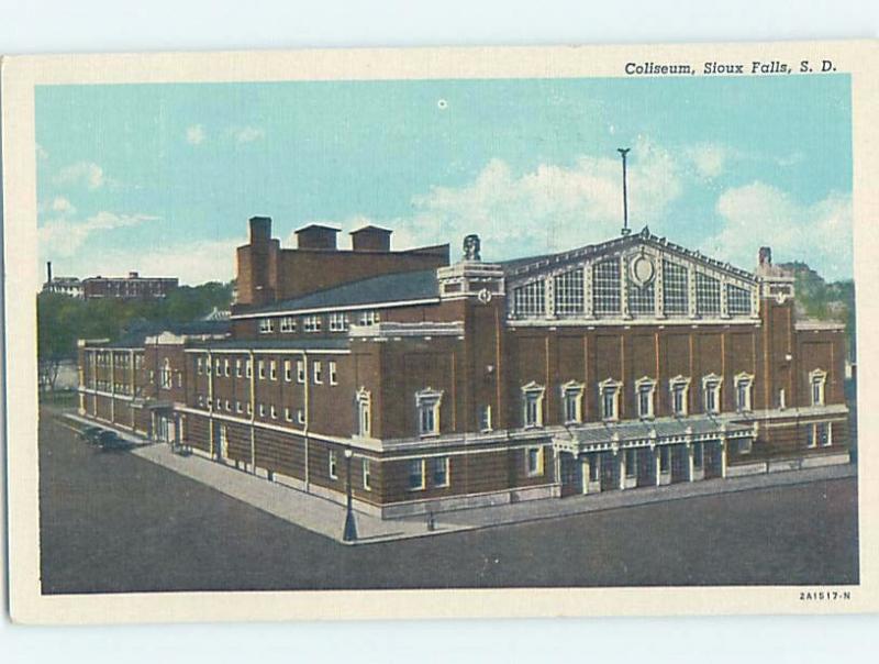 Linen COLISEUM BUILDING Sioux Falls South Dakota SD G1920