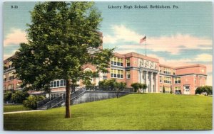 Postcard - Liberty High School - Bethlehem, Pennsylvania