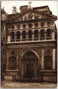 1938 Roma Seminario Francese Di S. Chiara La Facciata Chiesa Posted Postcard