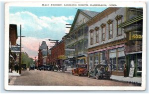 DANIELSON, CT Connecticut ~ MAIN STREET SCENE c1910s Cars Postcard 