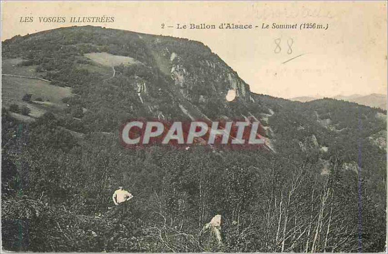 'Old Postcard Illustrated Vosges The Ballon d''Alsace The Summit'