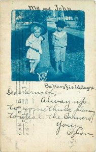 California Bakersfield Me & John Blue Tint undivided 1906 Postcard 21-13608