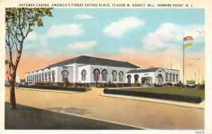 E5/ Somers Point New Jersey NJ Postcard 1954 Gateway Casino Edgett Manager 