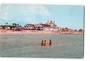 Cape Cod Massachusetts MA Vintage Postcard The Lighthouse Inn From Ocean