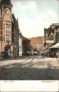 Pawtucket Rhode Island RI Main St. 1900s-10s Postcard