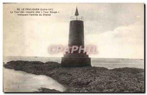 Old Postcard Pouliguen La Tour Des Impairs Dite Red Tower indicating & # 39en...