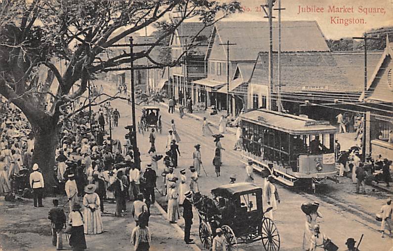 Jamaica, Jamaique Post card Old Vintage Antique Postcard Jubilee Market Squar...