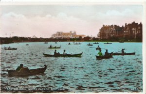 Hampshire Postcard - Boating Pool - South Parade - Southsea - RP - Ref 4900A