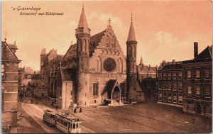 Netherlands 's-Gravenhage Binennhof met Ridderzaal Vintage Postcard C208
