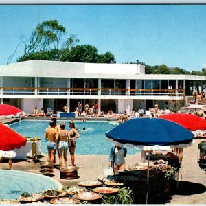 c1970s Agadir, Morocco Club Mediterranee Hotel Pool Resort Scene Chrome 4x6 M25