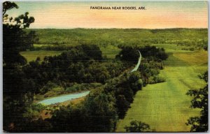 Rogers Arkansas AR, Fertile Fields, Timbered Hills, Ozark Mountains, Postcard