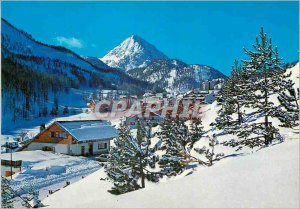 Postcard Modern Claviere 1760 m panorama sullo sfondo up janus 2543 m