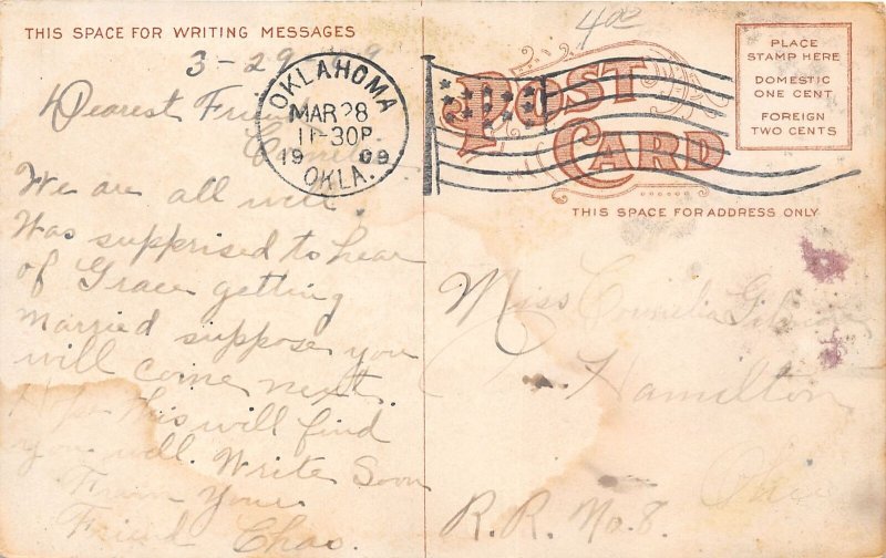 J67/ Oklahoma City Postcard c1910 Entrance to Delmar Park Trolley 270