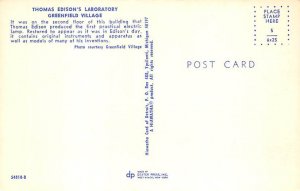 Thomas Edison's Laboratory Greenfiled Village - Dearborn, Michigan MI  