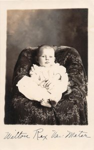 G57/ Odessa Missouri RPPC Postcard c1910 Baby Wilton Rex Van Meter