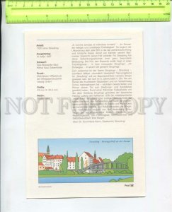 468077 Germany 1997 year first day sheet 1100 years old city Straubing